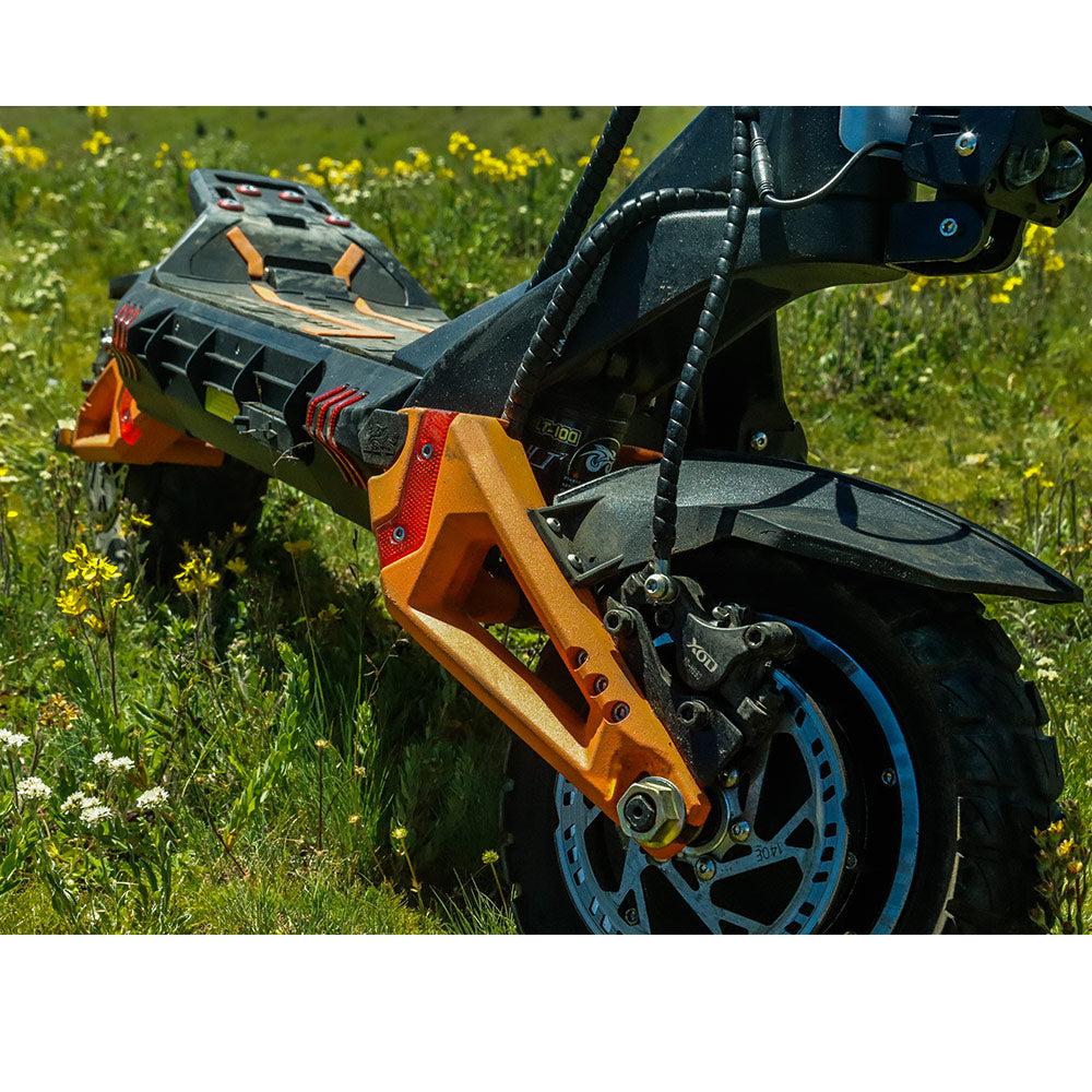 KuKirin G3 Pro 2024 verze 1200W*2 motor terénní elektrická koloběžka 10palcové pneumatiky 52V 23,2Ah vyměnitelná baterie dojezd 80 km maximální rychlost 65 km/h dvojitý hydraulický tlumič nárazů vodotěsnost IP54 dvojitá hydraulická brzda