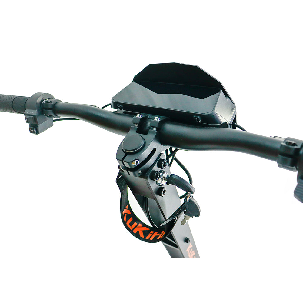 Terénní elektrická koloběžka KuKirin G4 vylepšené verze s motorem 2000 W, baterií 60 V 20 Ah, dojezdem 75 km, maximální rychlostí 70 km/h, 11palcovými vakuovými pneumatikami, směrovými světly - černá