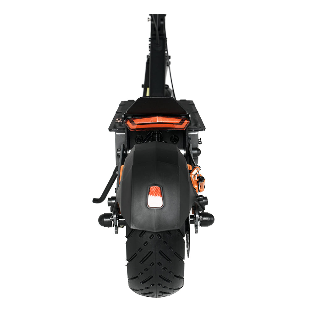 Terénní elektrická koloběžka KuKirin G4 vylepšené verze s motorem 2000 W, baterií 60 V 20 Ah, dojezdem 75 km, maximální rychlostí 70 km/h, 11palcovými vakuovými pneumatikami, směrovými světly - černá