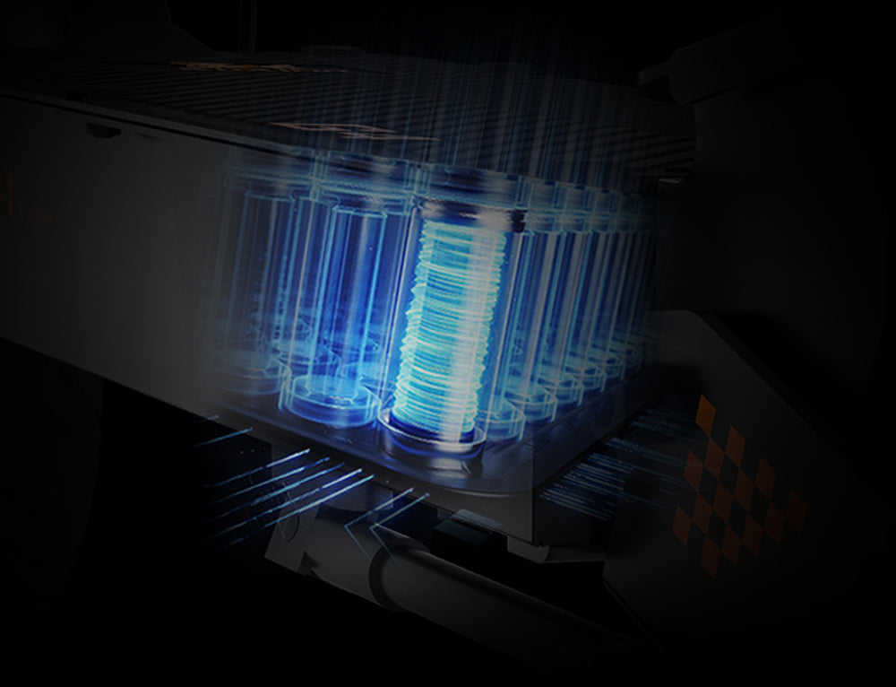 Terénní elektrická koloběžka KuKirin G4 s motorem 2000 W, baterií 60 V 20 Ah, dojezdem 75 km, maximální rychlostí 70 km/h, 11palcovými vakuovými pneumatikami, směrovými světly - černá