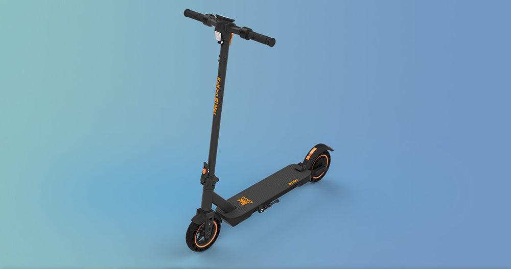 Skládací elektrická koloběžka KuKirin S1 Max, motor 350 W, baterie 36 V 10,4 Ah, 8palcové pneumatiky, zadní světlo, dojezd 39 km, tlumení nárazů pružinou, velký displej, sklon 15 stupňů, vodotěsnost IP54, bezpečnostní skládací přezka