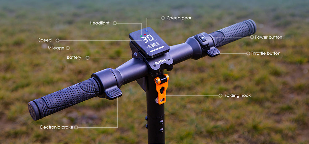 Skládací elektrická koloběžka KuKirin S1 Max, motor 350 W, baterie 36 V 10,4 Ah, 8palcové pneumatiky, zadní světlo, dojezd 39 km, tlumení nárazů pružinou, velký displej, sklon 15 stupňů, vodotěsnost IP54, bezpečnostní skládací přezka