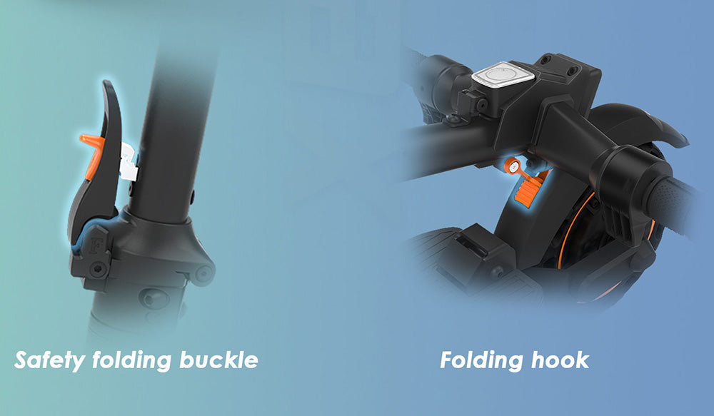 Skládací elektrická koloběžka KuKirin S1 Max, motor 350 W, baterie 36 V 10,4 Ah, pneumatiky 8 palců, maximální rychlost 30 km/h, dojezd 39 km, elektronická brzda vpředu, tlumení nárazů vzadu, chytrý displej