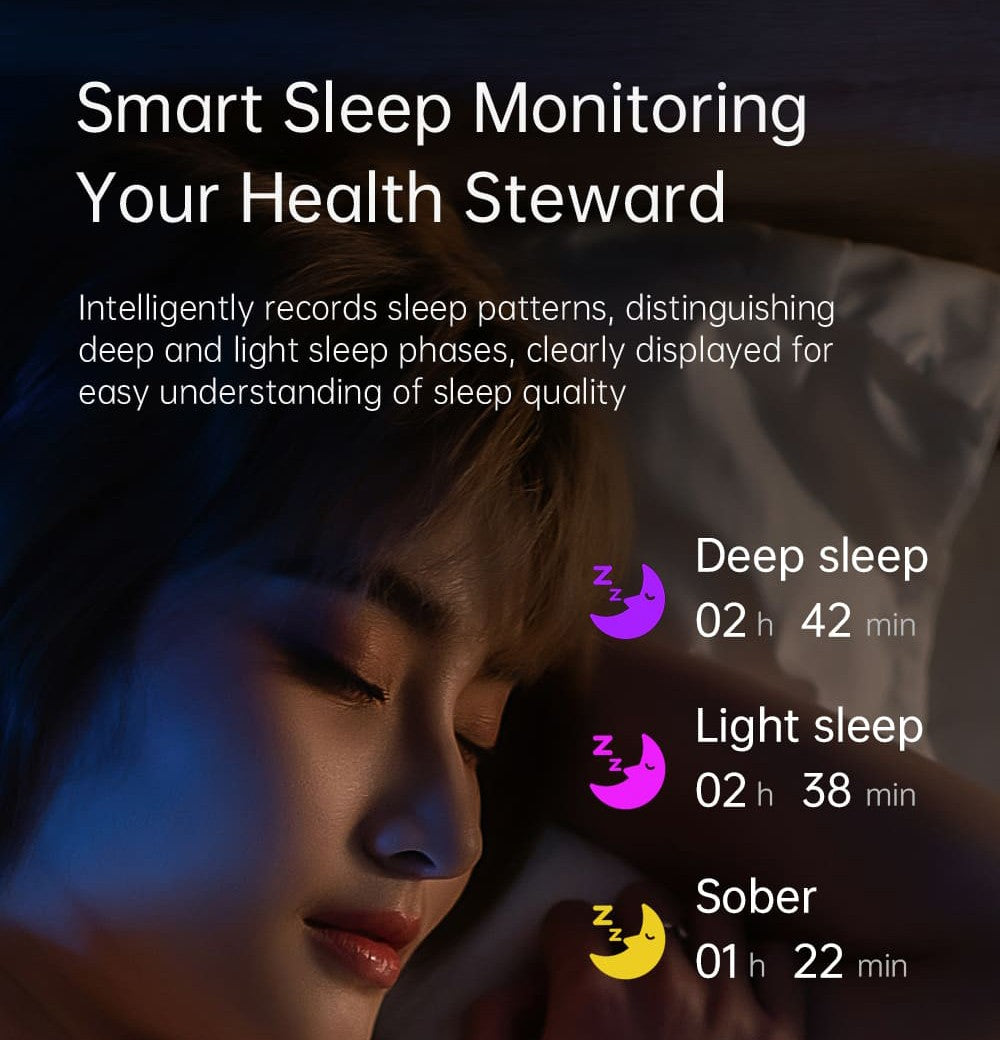 Chytré hodinky KUMI GW6, 1,43palcový AMOLED HD displej, funkce AI Voice, monitorování srdečního tepu během spánku, volání přes Bluetooth - černé