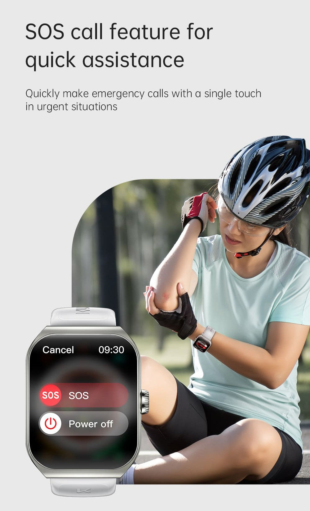 Chytré hodinky KUMI KU7, 1,96" AMOLED displej, Bluetooth volání, monitorování zdraví, informace o akciovém trhu, 100 sportovních režimů - černé