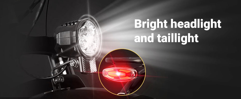 Elektrokolo LAIFOOK Cityfun, bezkartáčový motor 250 W, baterie 48 V 10,4 Ah, tlusté pneumatiky 20 x 4,0 palce, maximální rychlost 25 km/h, dojezd 70 km, hydraulické přední odpružení, mechanická kotoučová brzda, Shimano 7 rychlostí, LCD displej - černé