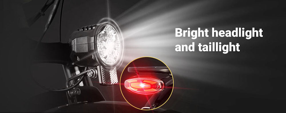 Elektrokolo LAIFOOK Cityfun S, bezkartáčový motor 250 W, baterie 48 V 10,4 Ah, tlusté pneumatiky 20 x 4,0 palce, maximální rychlost 25 km/h, dojezd 70 km, mechanická kotoučová brzda, řazení Shimano 7 rychlostí, LCD displej - černé