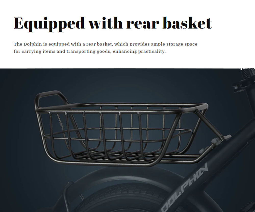 Skládací elektrické kolo LAIFOOK Dolphin, motor 250 W, baterie 36 V 7,8 Ah, pneumatiky 14 palců, maximální rychlost 25 km/h, dojezd 40 km, kotoučové brzdy, LCD displej - bílé