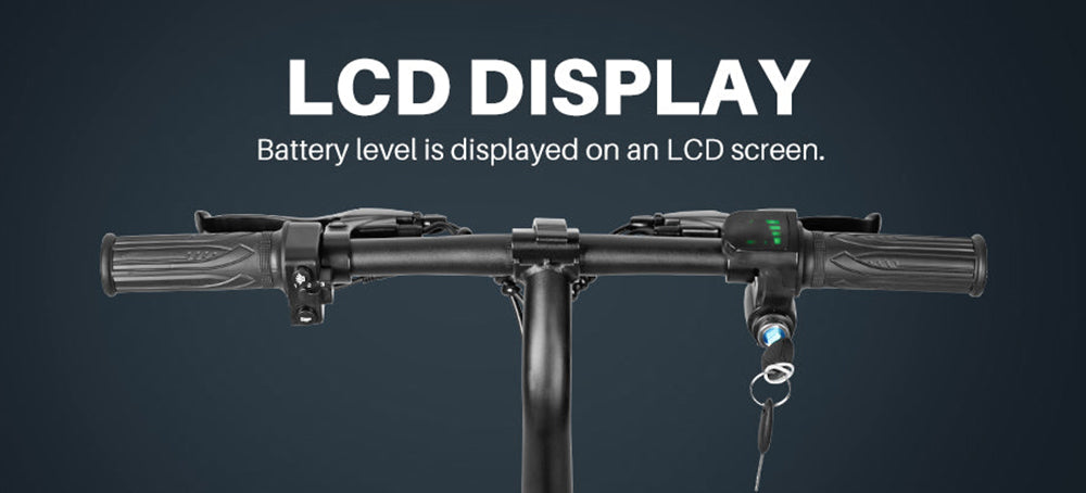 Skládací elektrické kolo LAIFOOK Dolphin, motor 250 W, baterie 36 V 7,8 Ah, pneumatiky 14 palců, maximální rychlost 25 km/h, dojezd 40 km, kotoučové brzdy, LCD displej - bílé