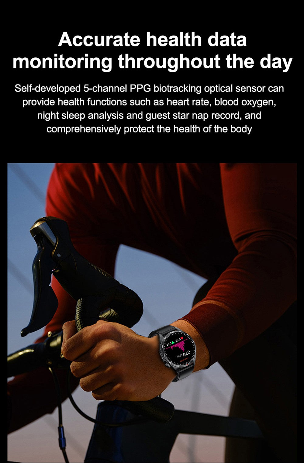 Chytré hodinky LEMFO GTS4, 1,5palcový displej, volání přes Bluetooth, připomenutí zpráv, monitorování zdraví, vodotěsnost IP67 - černé, silikonový řemínek