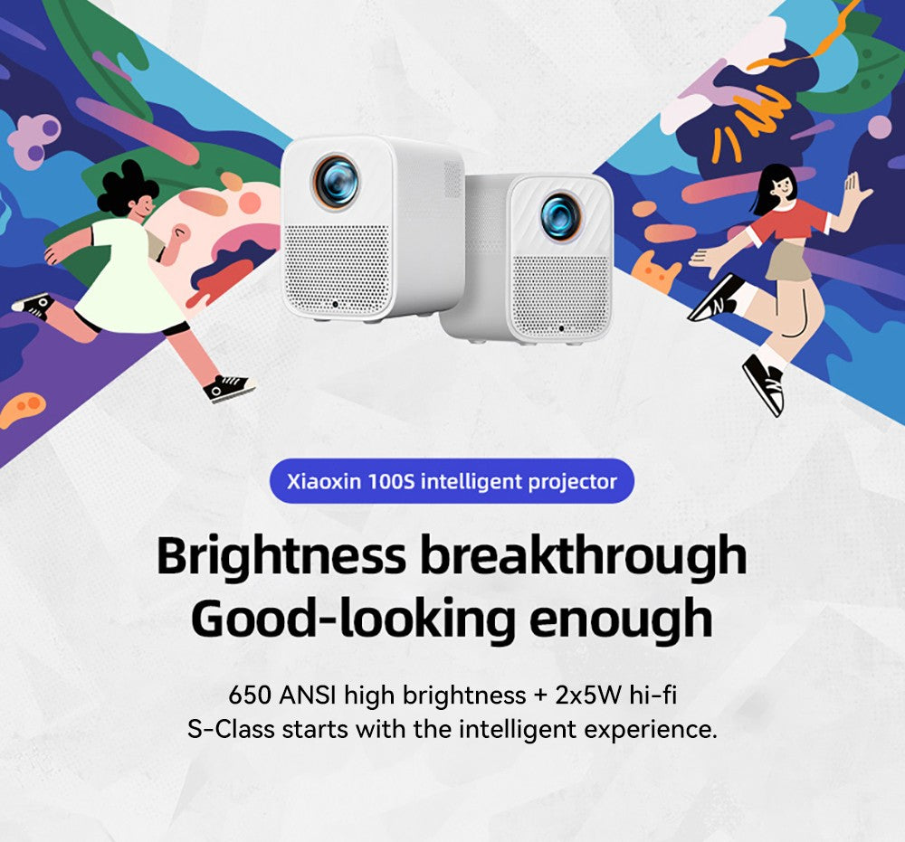Projektor Lenovo Xiaoxin 100S, 650 ANSI, 1080P, automatické ostření, 2x5W reproduktor, WiFi 6, Bluetooth 5.0