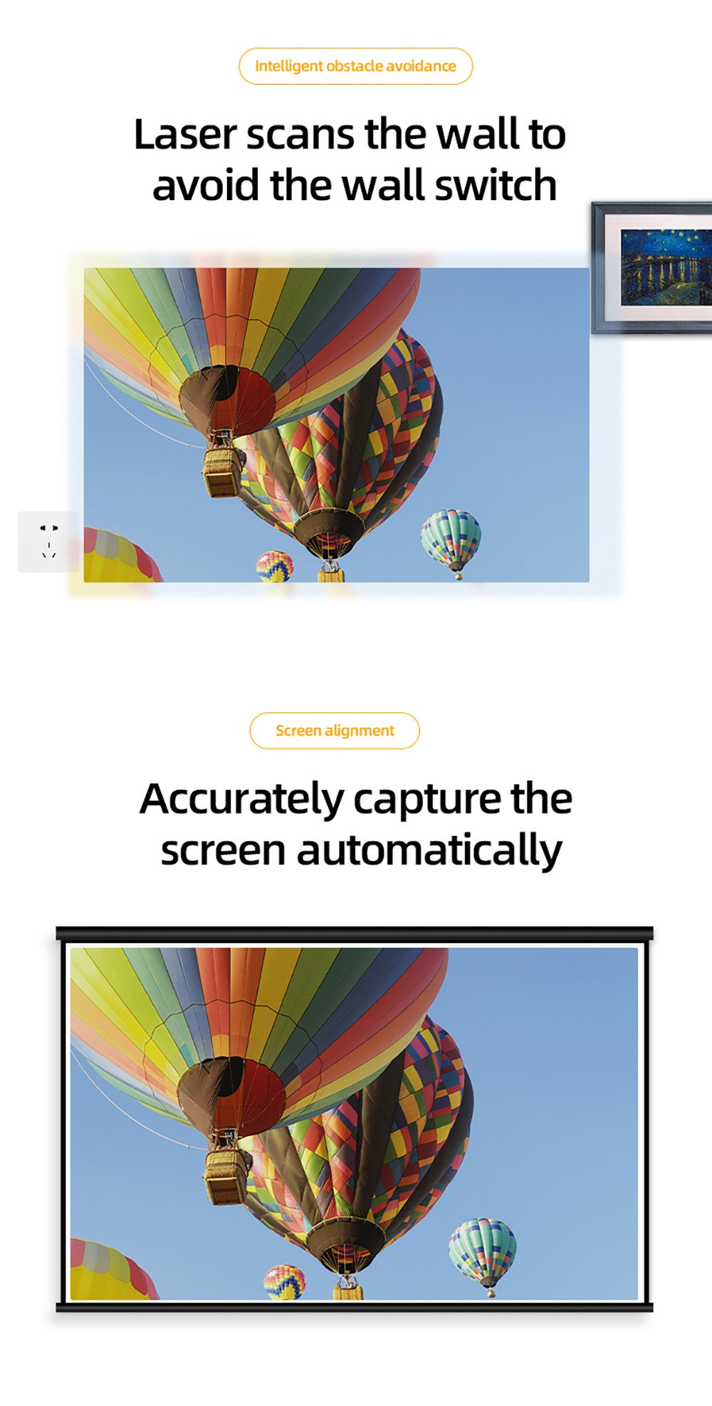 Projektor Lenovo Xiaoxin 100S, 650 ANSI, 1080P, automatické ostření, 2x5W reproduktor, WiFi 6, Bluetooth 5.0