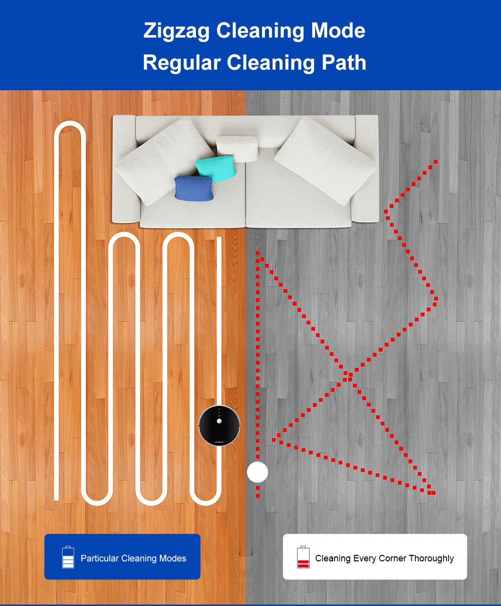 Robotický vysavač LIECTROUX C30B 6000Pa Sání s AI mapovou navigací 2500mAh baterie Inteligentní oddíl Elektrická nádrž na vodu Ovládání APP - Černá