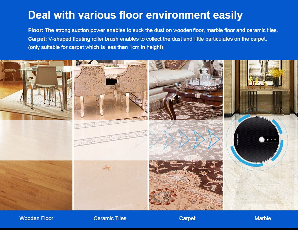 Robotický vysavač LIECTROUX C30B 6000Pa Sání s AI mapovou navigací 2500mAh baterie Inteligentní oddíl Elektrická nádrž na vodu Ovládání APP - Černá