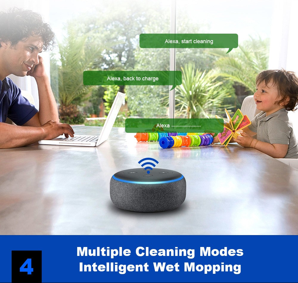 Robotický vysavač LIECTROUX C30B 6000Pa Sání s AI mapovou navigací 2500mAh baterie Inteligentní oddíl Elektrická nádrž na vodu Ovládání APP - Černá