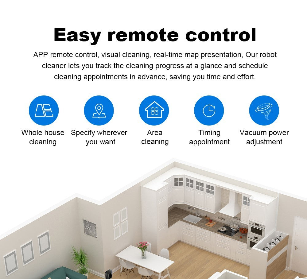 Robotický vysavač Liectroux G7, sací výkon 6500 Pa, laserová navigace, baterie 5200 mAh, výdrž 180 minut - černý, zástrčka EU