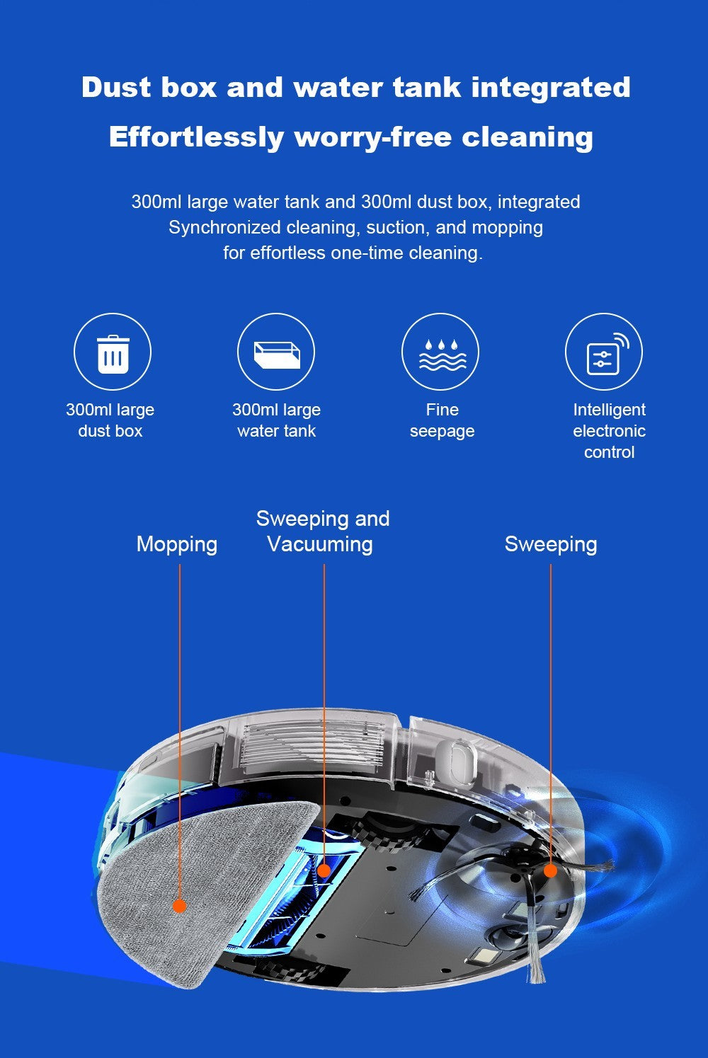 Robotický vysavač Liectroux G7, sací výkon 6500 Pa, laserová navigace, baterie 5200 mAh, výdrž 180 minut - černý, zástrčka EU