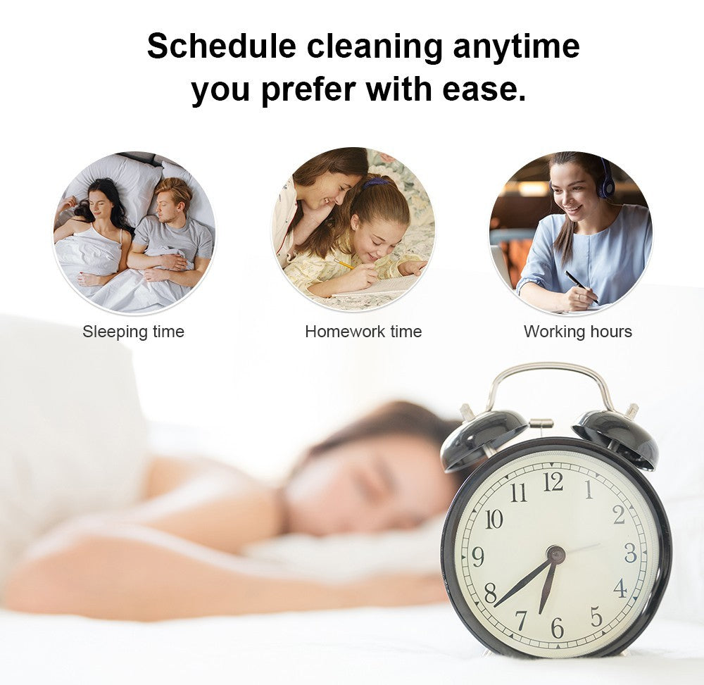 Robotický vysavač Liectroux G7, sací výkon 6500 Pa, laserová navigace, baterie 5200 mAh, výdrž 180 minut - černý, zástrčka EU