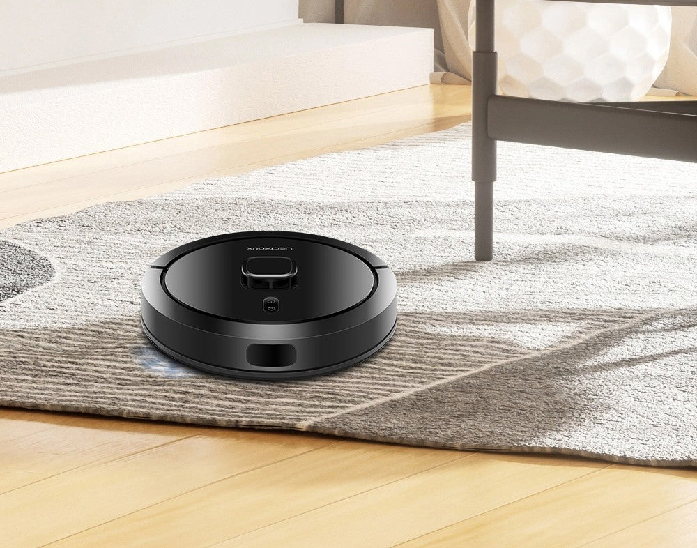 Robotický vysavač Liectroux G7, sací výkon 6500 Pa, laserová navigace, baterie 5200 mAh, výdrž 180 minut - černý, zástrčka EU