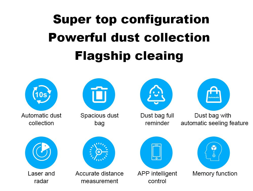 Robotický vysavač Liectroux G7, sací výkon 6500 Pa, laserová navigace, baterie 5200 mAh, výdrž 180 minut - černý, zástrčka EU