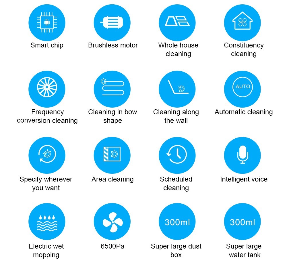 Robotický vysavač Liectroux G7, sací výkon 6500 Pa, laserová navigace, baterie 5200 mAh, výdrž 180 minut - černý, zástrčka EU