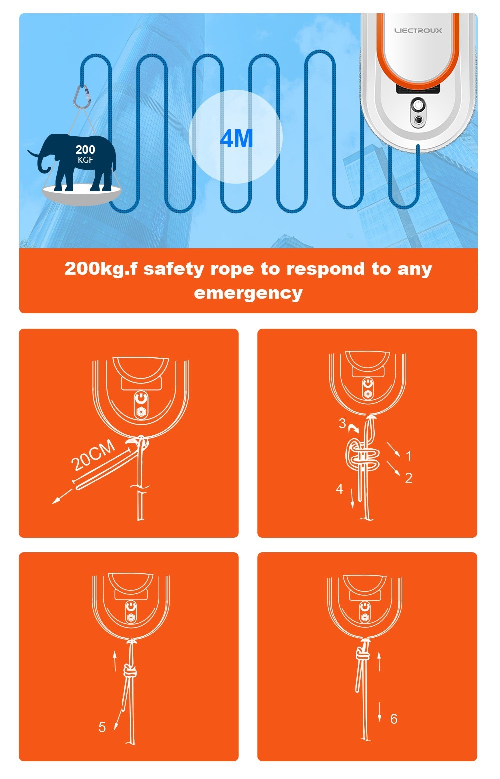 Liectroux HCR-09 robotický čistič oken, sací výkon 2800 Pa, 3 automatické režimy čištění, funkce UPS, detekce okrajů, dálkové ovládání