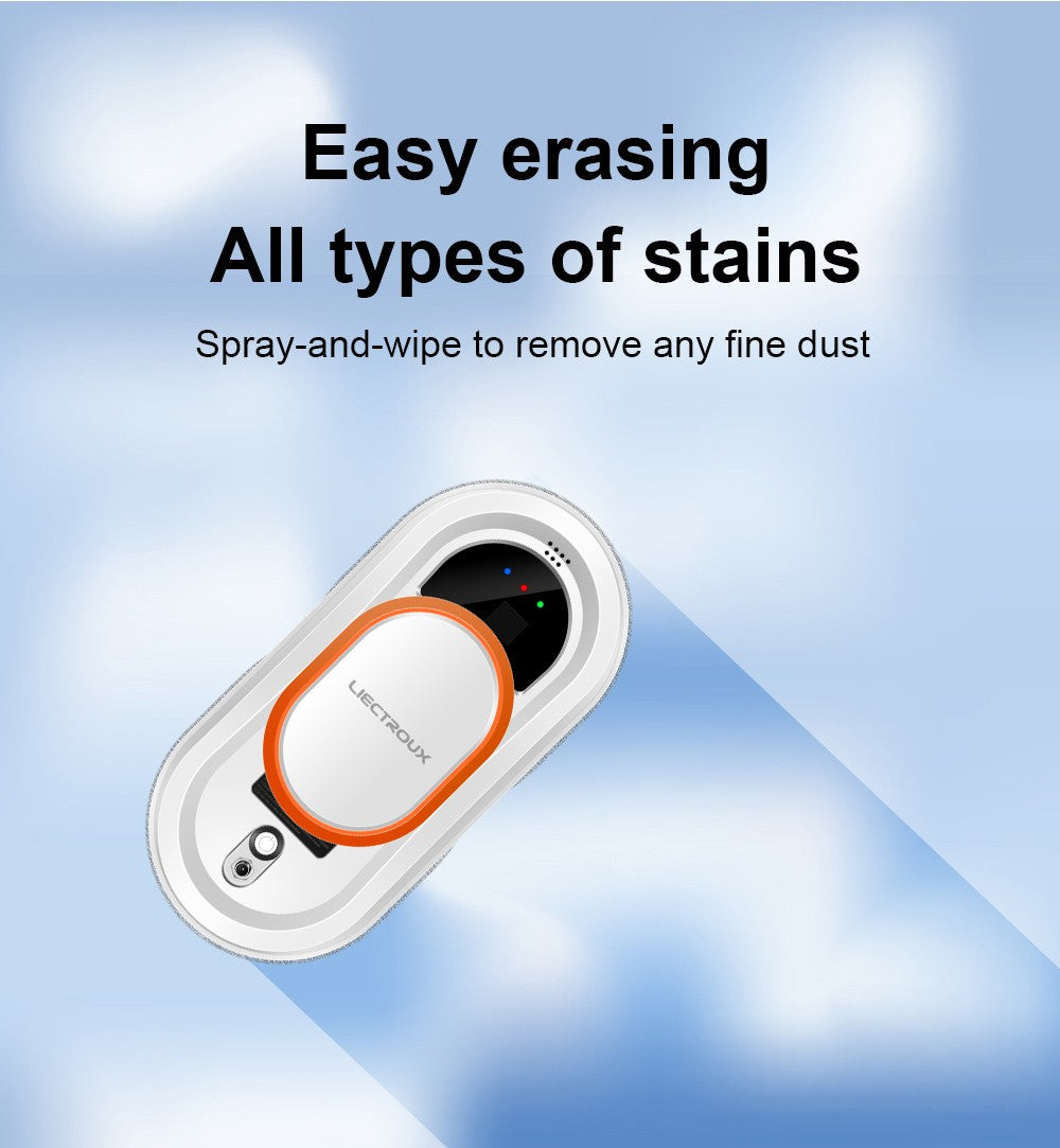 Liectroux HCR-09 robotický čistič oken, sací výkon 2800 Pa, 3 automatické režimy čištění, funkce UPS, detekce okrajů, dálkové ovládání