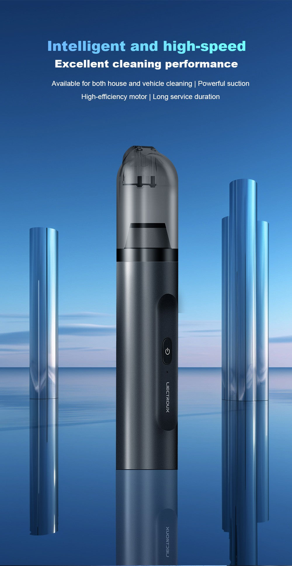 Ruční vysavač Liectroux i5, silný sací výkon 12 000 W, baterie 2500 mAh, doba provozu až 35 minut, bezkartáčový motor, nízká hlučnost, nádoba na prach 120 ml, úklid domácnosti a vozidel