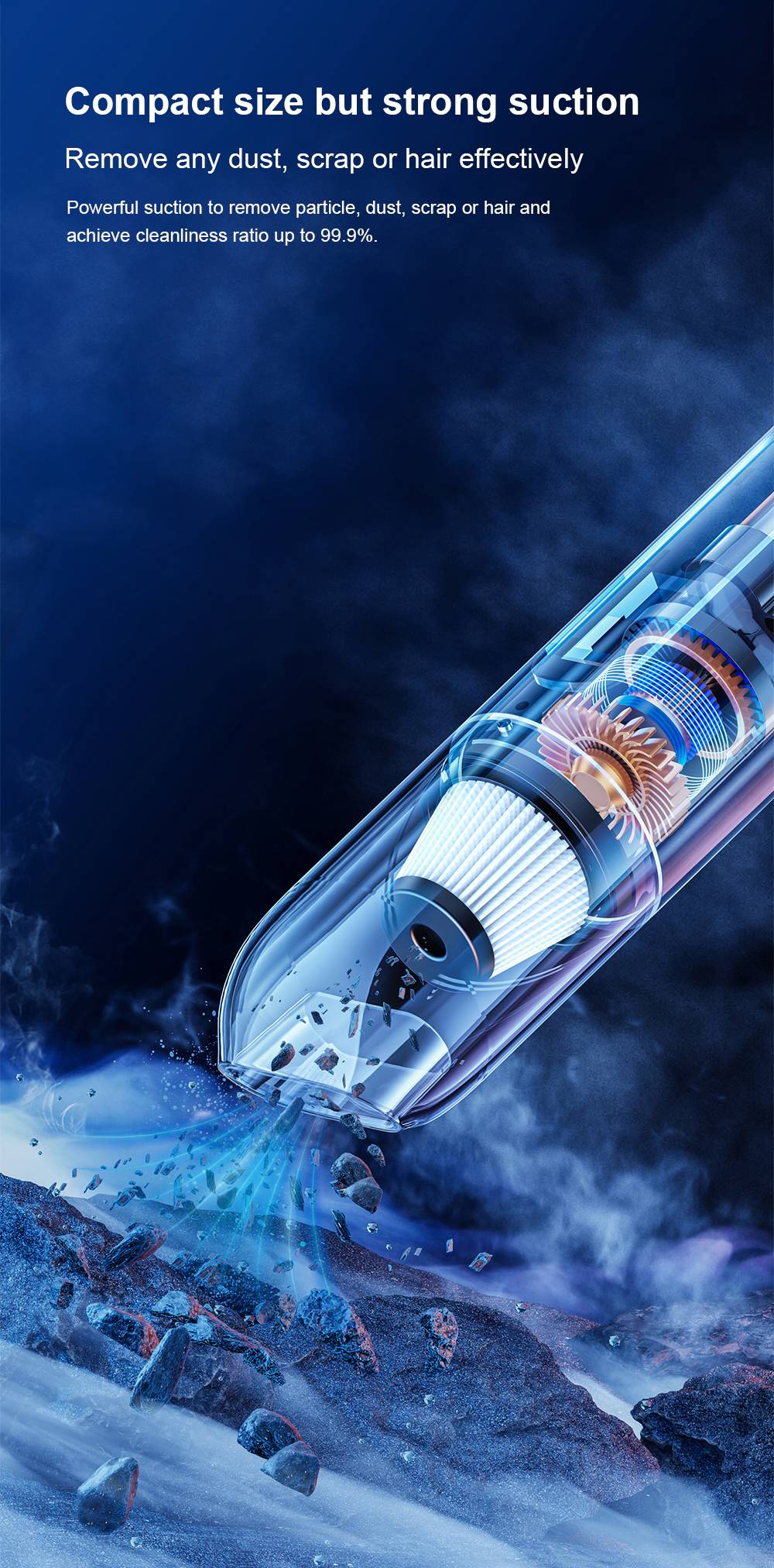 Ruční vysavač Liectroux i5, silný sací výkon 12 000 W, baterie 2500 mAh, doba provozu až 35 minut, bezkartáčový motor, nízká hlučnost, nádoba na prach 120 ml, úklid domácnosti a vozidel