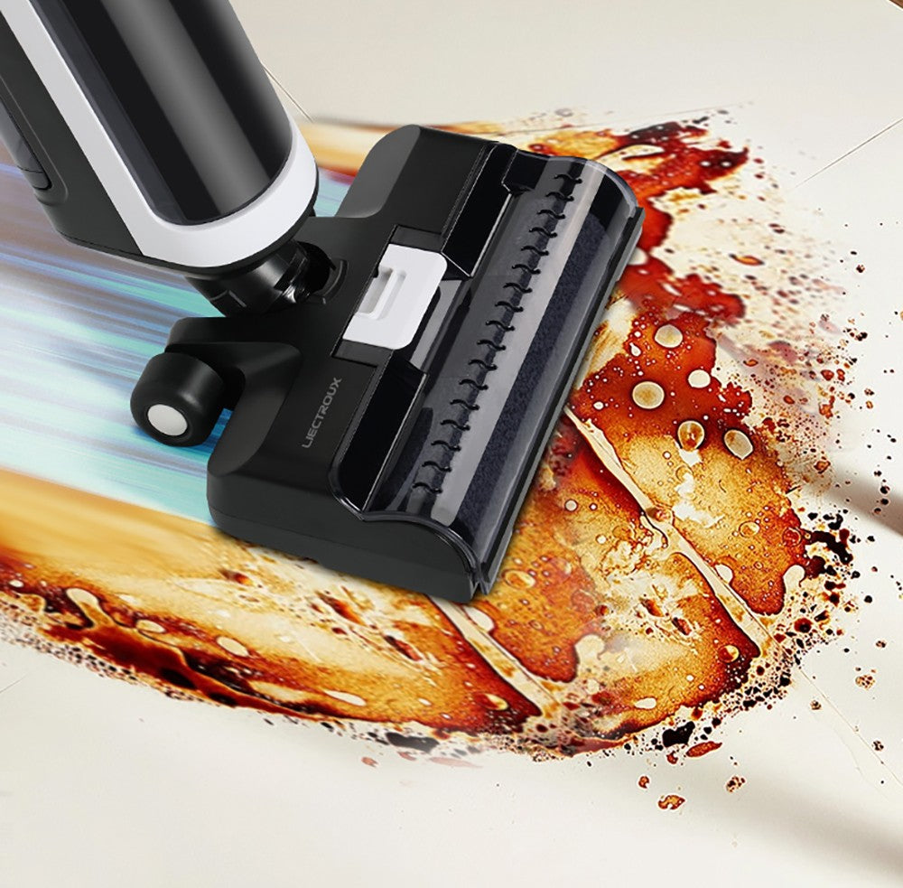 Bezdrátový mokro-suchý vysavač Liectroux i7 Pro, sací výkon 14000 Pa, samočisticí, samoschnoucí, nádrž na čistou vodu 600 ml, doba provozu 35 minut, LED displej, hlasové ovládání, nízká hlučnost