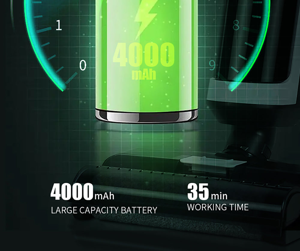 Bezdrátový mokro-suchý vysavač Liectroux i7 Pro, sací výkon 14000 Pa, samočisticí, samoschnoucí, nádrž na čistou vodu 600 ml, doba provozu 35 minut, LED displej, hlasové ovládání, nízká hlučnost