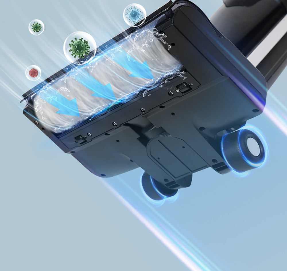 Bezdrátový mokro-suchý vysavač Liectroux i7 Pro, sací výkon 14000 Pa, samočisticí, samoschnoucí, nádrž na čistou vodu 600 ml, doba provozu 35 minut, LED displej, hlasové ovládání, nízká hlučnost