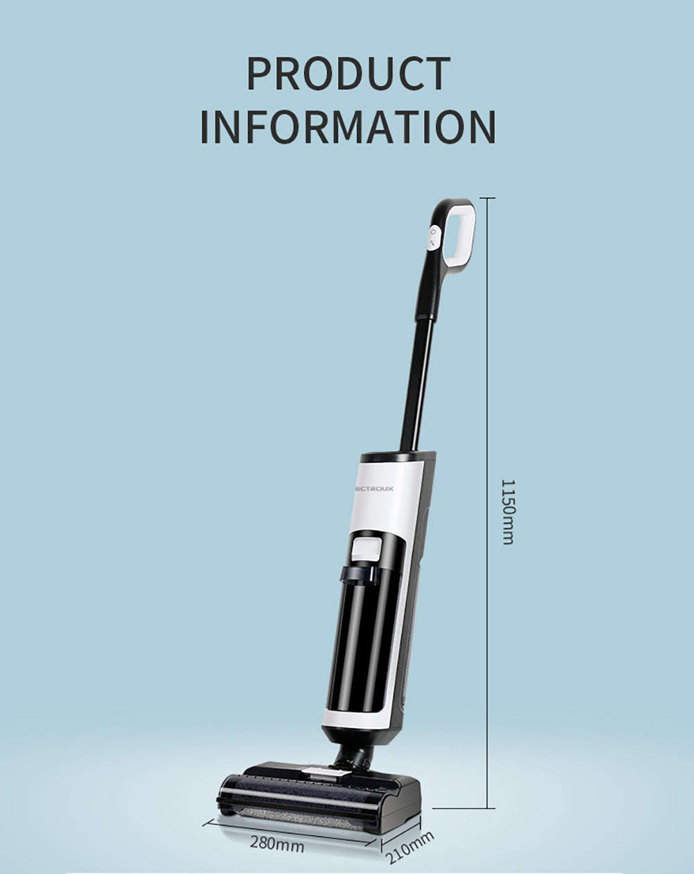 Bezdrátový mokro-suchý vysavač Liectroux i7 Pro, sací výkon 14000 Pa, samočisticí, samoschnoucí, nádrž na čistou vodu 600 ml, doba provozu 35 minut, LED displej, hlasové ovládání, nízká hlučnost