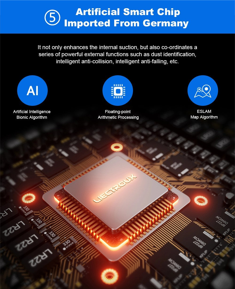 Robotický vysavač Liectroux L200, max. sací výkon 4000 Pa, chytré mapování, 230ml nádržka na vodu s elektrickým ovládáním, doba provozu až 120 minut, ovládání pomocí aplikace/hlasu, nižší hlučnost