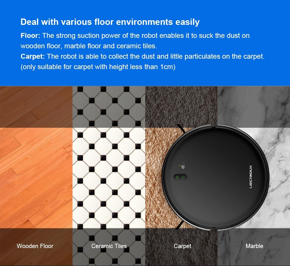 Robotický vysavač Liectroux L200, max. sací výkon 4000 Pa, chytré mapování, 230ml nádržka na vodu s elektrickým ovládáním, doba provozu až 120 minut, ovládání pomocí aplikace/hlasu, nižší hlučnost