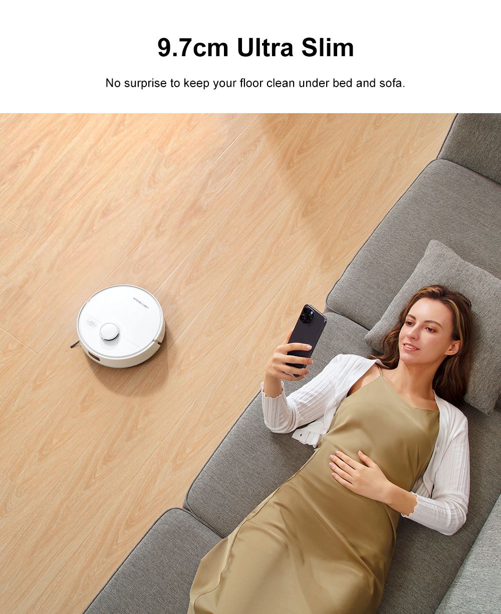 Robotický vysavač Liectroux M70 Pro Lidar se samovyprazdňovacím košem, úložištěm map na více podlaží, silným sacím tlakem 6500 Pa, baterií 3200 mAh, max. výdrží 175 minut, chytrou aplikací a hlasovým ovládáním, 3l sáčkem na prach, bílý