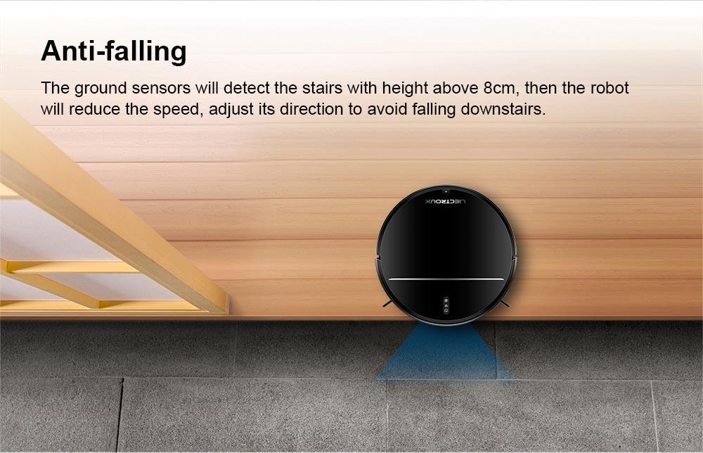 Robotický vysavač LIECTROUX M7S Pro, 2D navigace s mapou, baterie 4400 mAh, výdrž 110 minut, suché i mokré vytírání - černý