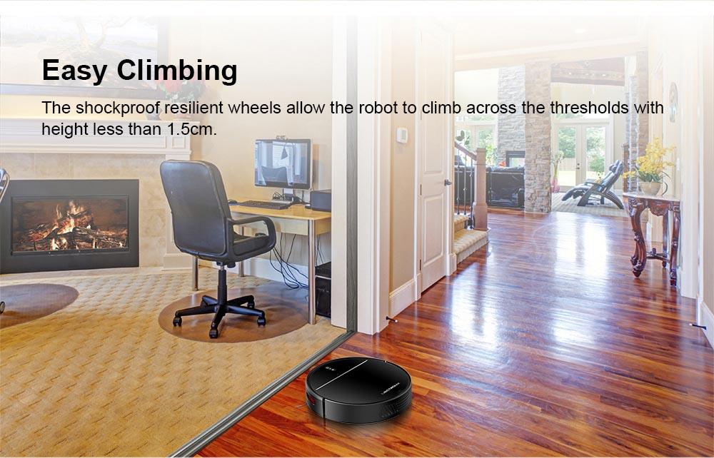 Robotický vysavač LIECTROUX M7S Pro, 2D navigace s mapou, baterie 4400 mAh, výdrž 110 minut, suché i mokré vytírání - černý