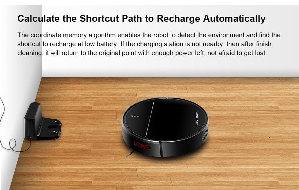 Robotický vysavač LIECTROUX M7S Pro, 2D navigace s mapou, baterie 4400 mAh, výdrž 110 minut, suché i mokré vytírání - černý