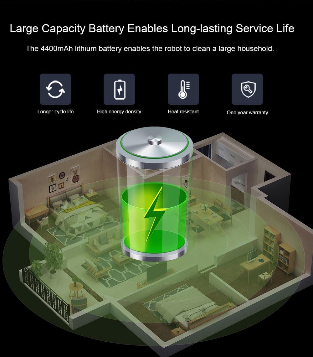 Robotický vysavač LIECTROUX M7S Pro, 2D navigace s mapou, baterie 4400 mAh, výdrž 110 minut, suché i mokré vytírání - černý