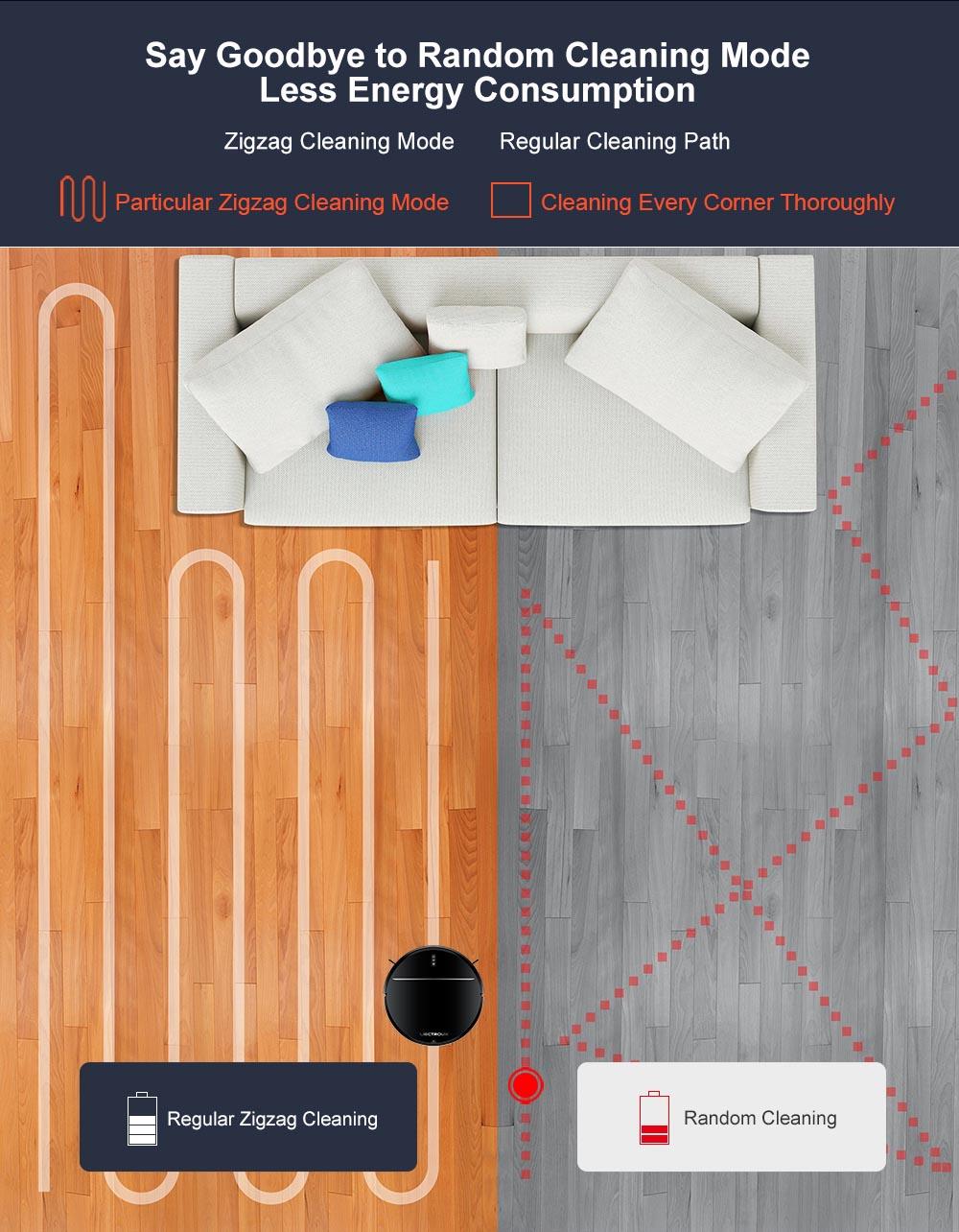 Robotický vysavač LIECTROUX M7S Pro, 2D navigace s mapou, baterie 4400 mAh, výdrž 110 minut, suché i mokré vytírání - černý