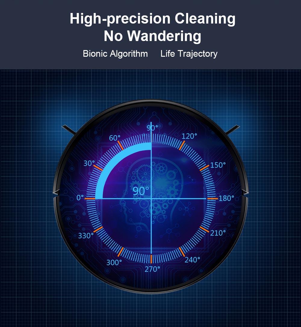 Robotický vysavač LIECTROUX M7S Pro, 2D navigace s mapou, baterie 4400 mAh, výdrž 110 minut, suché i mokré vytírání - černý