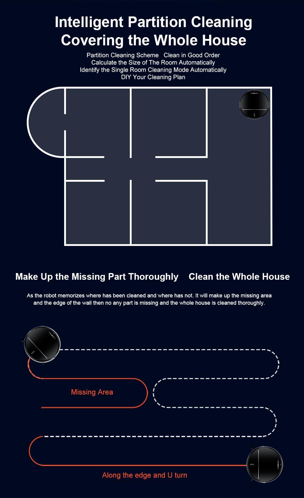 Robotický vysavač LIECTROUX M7S Pro, 2D navigace s mapou, baterie 4400 mAh, výdrž 110 minut, suché i mokré vytírání - černý