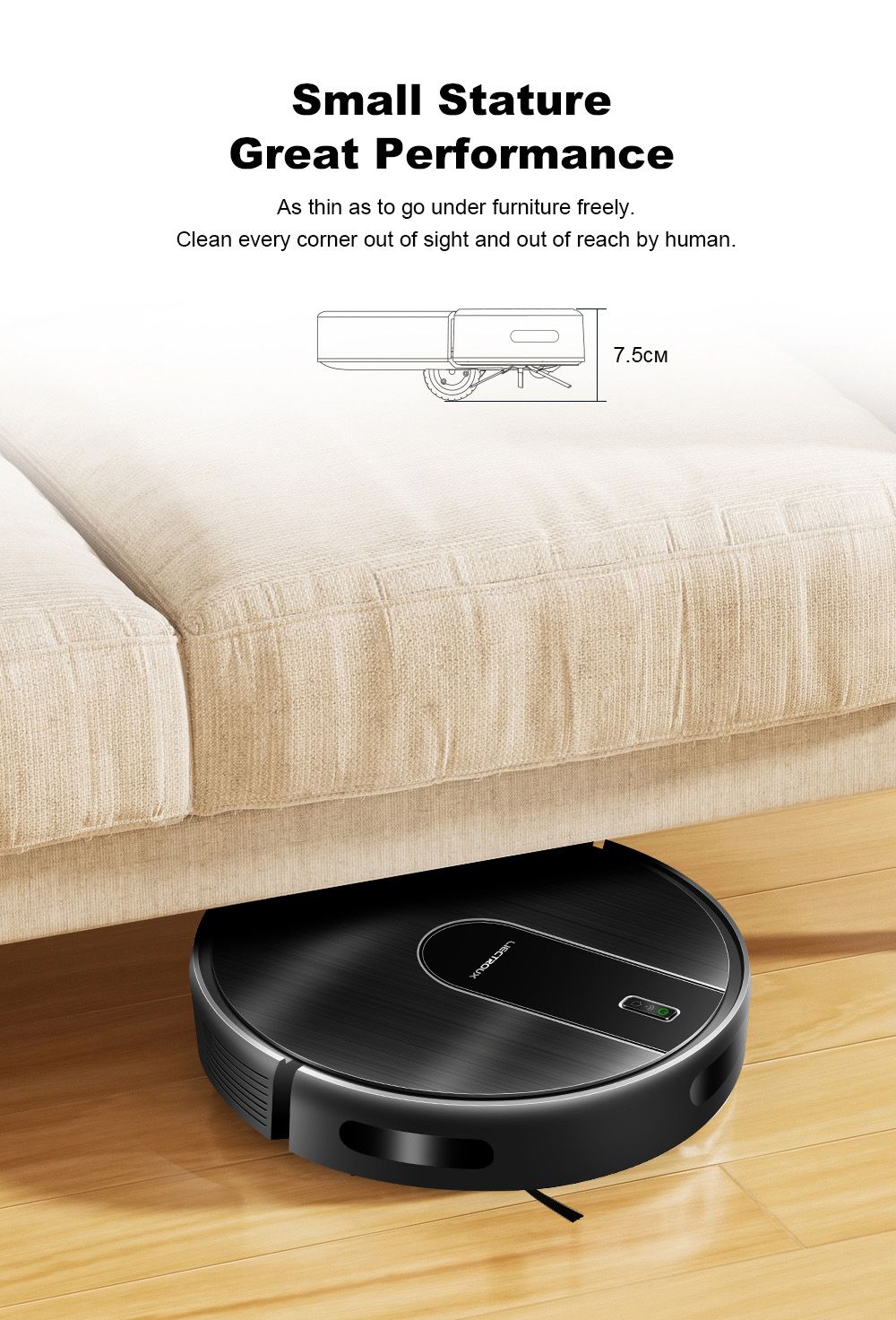 Robotický vysavač a mop Liectroux N7S-U, chytré mapování, WiFi aplikace, sací tlak 6000 Pa, doba provozu 120 minut, nádoba na prach 400 ml a nádržka na vodu 250 ml, WiFi aplikace, funguje s Alexou a Google Assistant, na zvířecí chlupy, koberce a tvrdé podlahy