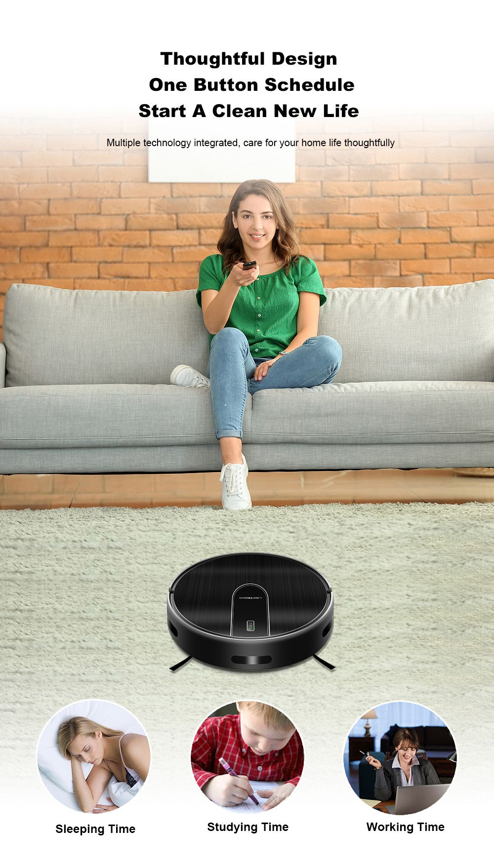 Robotický vysavač a mop Liectroux N7S-U, chytré mapování, WiFi aplikace, sací tlak 6000 Pa, doba provozu 120 minut, nádoba na prach 400 ml a nádržka na vodu 250 ml, WiFi aplikace, funguje s Alexou a Google Assistant, na zvířecí chlupy, koberce a tvrdé podlahy