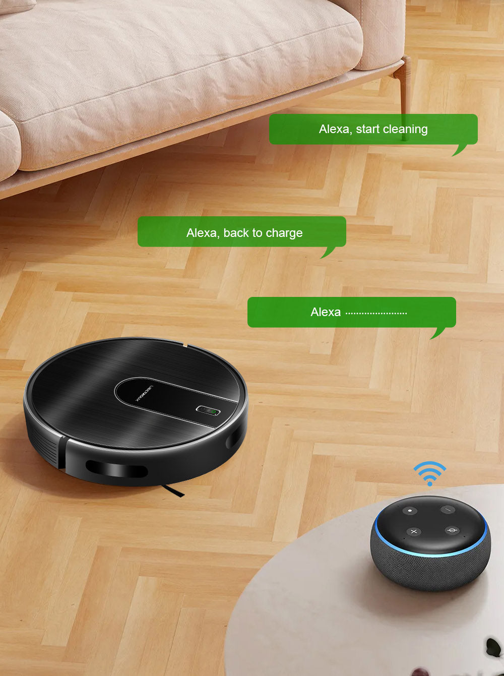 Robotický vysavač a mop Liectroux N7S-U, chytré mapování, WiFi aplikace, sací tlak 6000 Pa, doba provozu 120 minut, nádoba na prach 400 ml a nádržka na vodu 250 ml, WiFi aplikace, funguje s Alexou a Google Assistant, na zvířecí chlupy, koberce a tvrdé podlahy