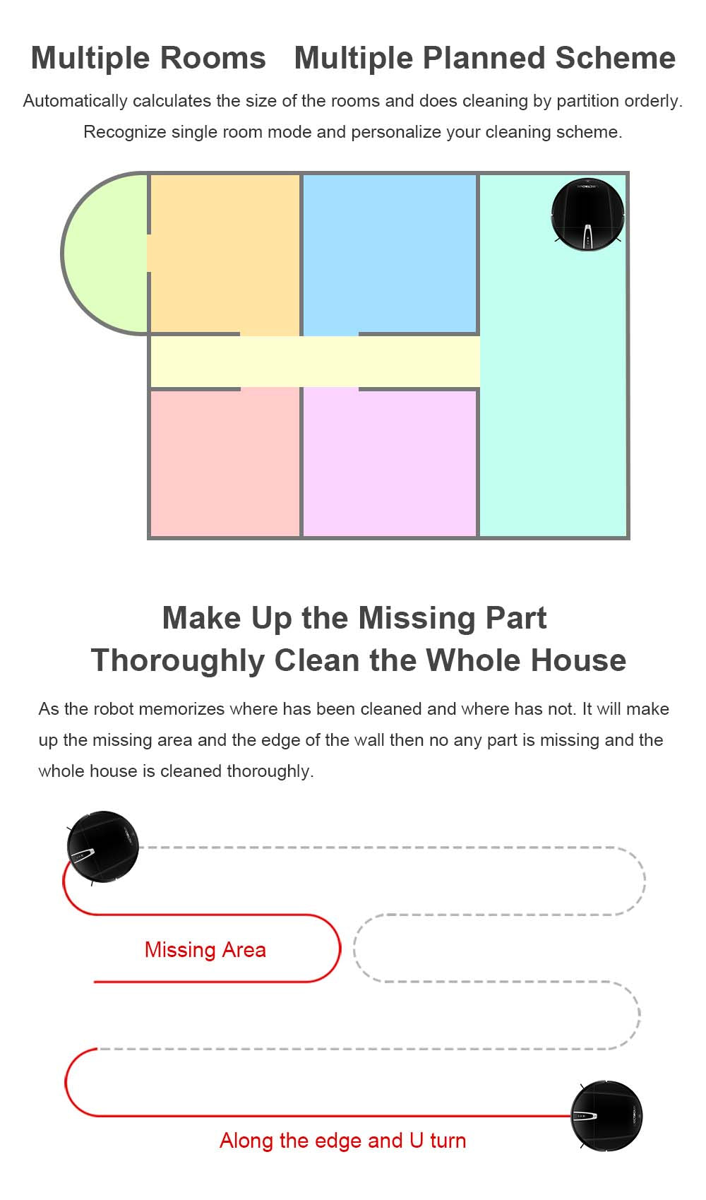 Robotický vysavač LIECTROUX V3S Pro, sací výkon 4000 Pa, suché a mokré vytírání, 2D mapa, navigace, s pamětí, hlasové ovládání pomocí WiFi aplikace