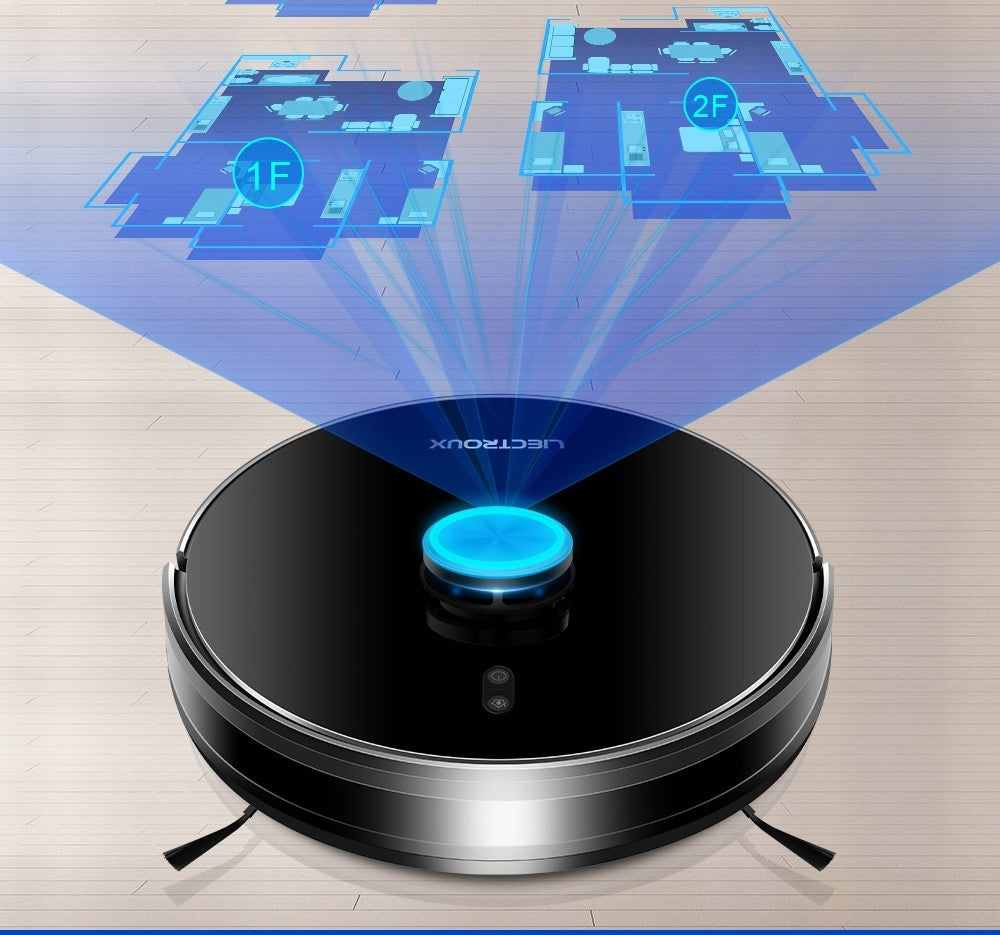 Robotický vysavač Liectroux X6, sací výkon 6500 Pa, laserová navigace LDS, nádrž na vodu 235 ml, odpadkový koš 400 ml, 5 uložených map, baterie 2600 mAh, ovládání aplikací/hlasové ovládání