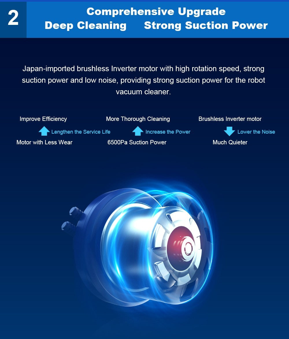 Robotický vysavač Liectroux X6, sací výkon 6500 Pa, laserová navigace LDS, nádrž na vodu 235 ml, odpadkový koš 400 ml, 5 uložených map, baterie 2600 mAh, ovládání aplikací/hlasové ovládání