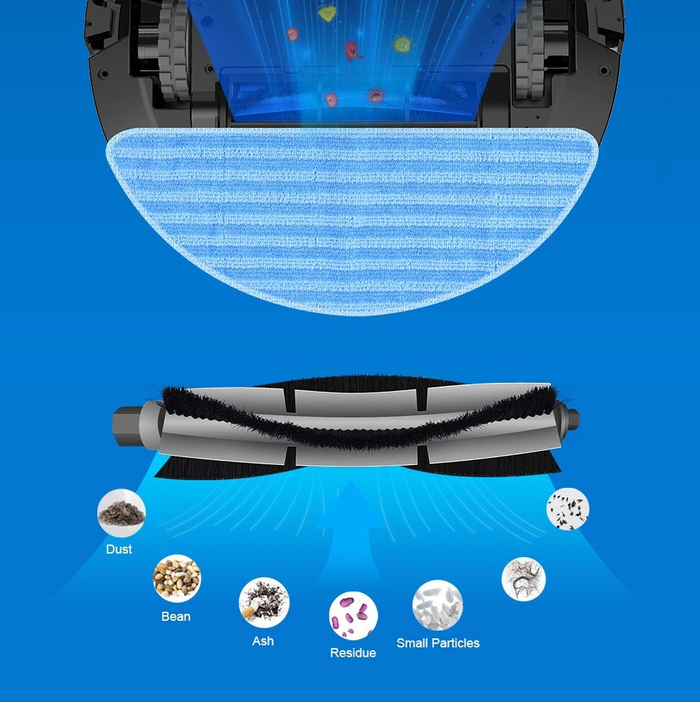 Robotický vysavač Liectroux X6, sací výkon 6500 Pa, laserová navigace LDS, nádrž na vodu 235 ml, odpadkový koš 400 ml, 5 uložených map, baterie 2600 mAh, ovládání aplikací/hlasové ovládání